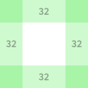 spacing table example image 32 px